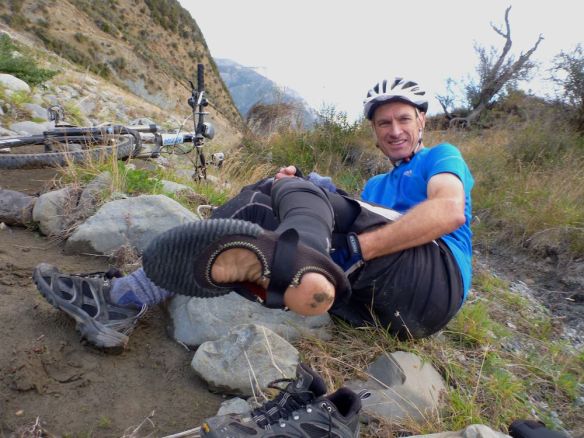 Bone dry feet - Not! - but still smiling