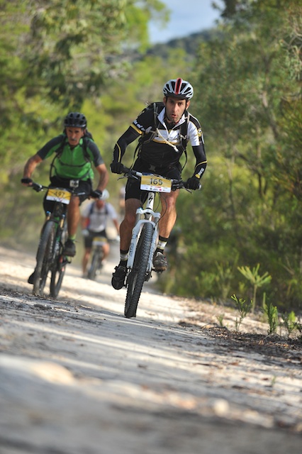 Perhaps you ride a little harder overall when they are other riders up ahead of you!