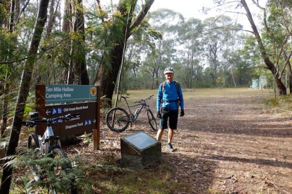 Ten Mile Hollow camping ground at the top of Simpson Track