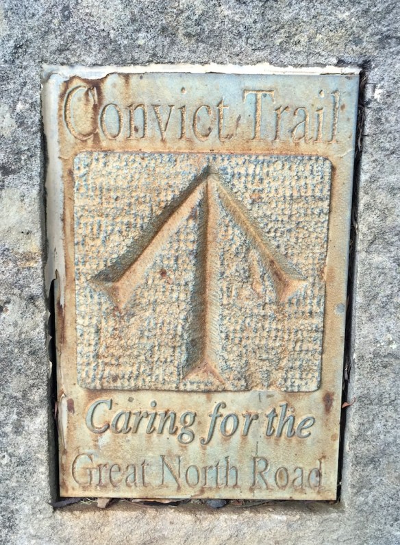 Plaque at the Mt Manning intersection of the convict built Old Great North Road