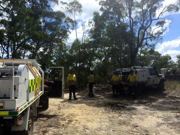 There was some controlled burning planned for this particular day apparently, but somehow the fire fighters had let us two bike rides slip onto the track.