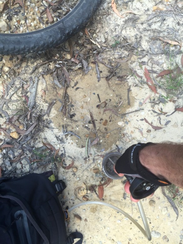 Despite carrying 4 litres of fluid in my  new larger Deuter back pack it wasn't enough. Pauls ALWAYS carries enough and was kind enough to fill my empty bottle from his bladder - I mean, the water bladder in his back pack!! Umm, I sat the bottle on the ground to put the lid on and it promptly fell over. Nothing for it but to fill it again. Oh, and despite two electrolyte tablets I thought I was drinking Ninja blitzed rubber. I won't be buying a bladder anytime soon - I'll stick with my Camelbak bottles, thanks any way Paul!